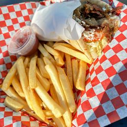 Gyro with fries Gyro with fries