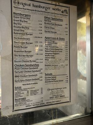 Menu photo 6 Original Hamburger Works Phoenix, AZ
