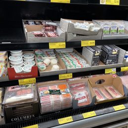 a display of food items in a grocery store a display of food items in a grocery store