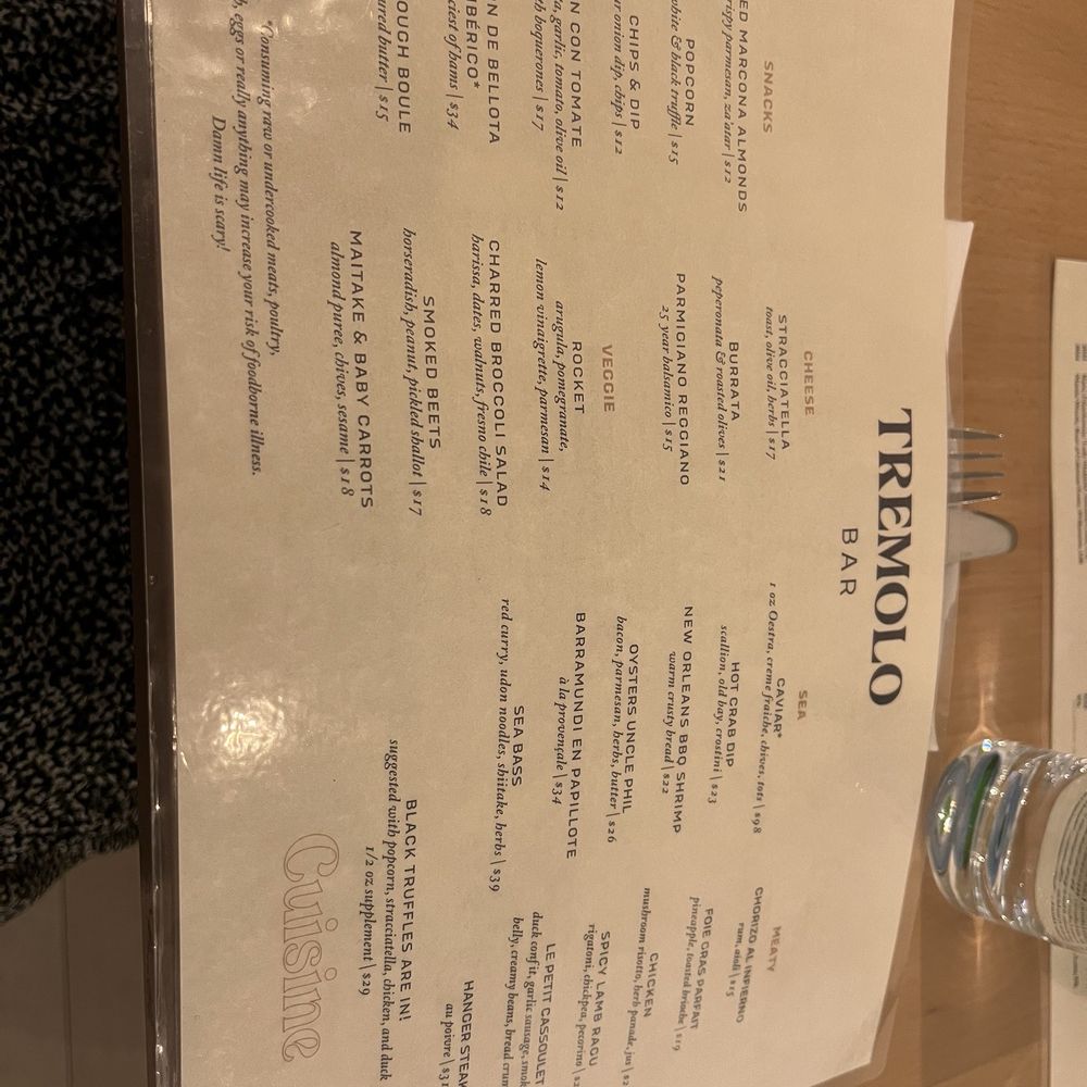 Tremolo Bar - Menu - Wine Bars Near Me - Middleburg, Virginia