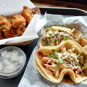 Coreanos Allston - Spicy garlic wings and tacos, yum! - Korean Near Me - Allston, Massachusetts