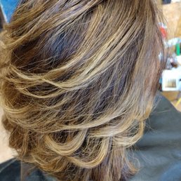 Mona just did my hair today and I love it. Mona just did my hair today and I love it.