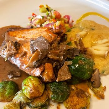 Modesto - Crab stuffed Salmon - Italian Near Me - Asheville, North Carolina Modesto - Crab stuffed Salmon - Italian Near Me - Asheville, North Carolina