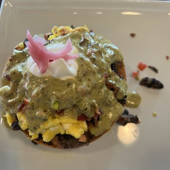 Texas Bistro - Tostada Tower with bacon bits - New American Near Me - New Braunfels, Texas Texas Bistro - Tostada Tower with bacon bits - New American Near Me - New Braunfels, Texas