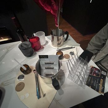 Ashy Aromas Candle Bar - Set up for Valentine's Day - Art Classes Near Me - San Jose, California Ashy Aromas Candle Bar - Set up for Valentine's Day - Art Classes Near Me - San Jose, California