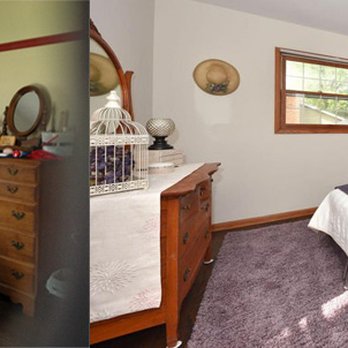 Wild Plum Interiors & Staging - Before & After Master bedroom - Home Staging Near Me Wild Plum Interiors & Staging - Before & After Master bedroom - Home Staging Near Me