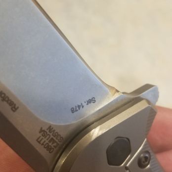Central Oregon Sharpening - Scratches on the handle below the serial number - Knife Sharpening Near Me Central Oregon Sharpening - Scratches on the handle below the serial number - Knife Sharpening Near Me