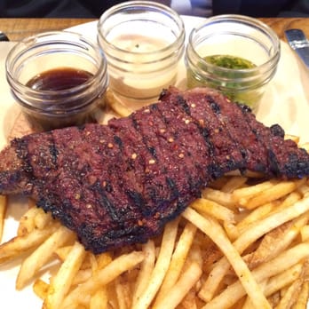 Barrel & Bushel - Sugar Steak, reminded me of Teriyaki flavors. Sauces are interesting but the best steak I've ever had. Not bad though. - Bars Near Me - Tysons Corner, Virginia Barrel & Bushel - Sugar Steak, reminded me of Teriyaki flavors. Sauces are interesting but the best steak I've ever had. Not bad though. - Bars Near Me - Tysons Corner, Virginia