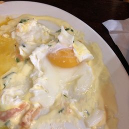 A bit undercooked eggs.