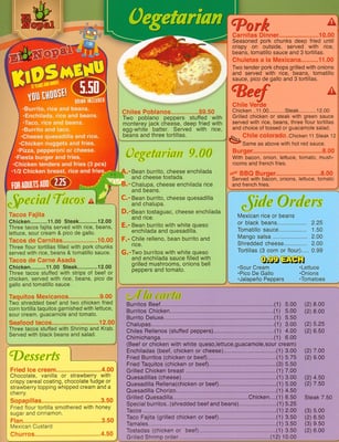 Menu photo 6 El Nopalito Corydon, IN