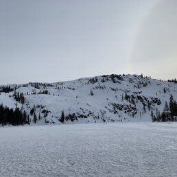 Castle Lake frozen over
