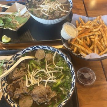 Hiccups - Pho Combo - Brisket, Rib Eye & Rib Cubes, Cajun Fries - Coffee & Tea Near Me - Long Beach, California Hiccups - Pho Combo - Brisket, Rib Eye & Rib Cubes, Cajun Fries - Coffee & Tea Near Me - Long Beach, California
