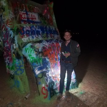 Cadillac Ranch - Nighttime at Cadalliac Ranch - Landmarks & Historical Buildings Near Me - Amarillo, Texas Cadillac Ranch - Nighttime at Cadalliac Ranch - Landmarks & Historical Buildings Near Me - Amarillo, Texas
