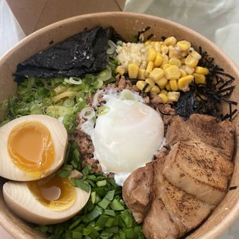 Mazesoba Hero - Champion Mazesoba (non-spicy), with corn added - Ramen Near Me - Walnut, California Mazesoba Hero - Champion Mazesoba (non-spicy), with corn added - Ramen Near Me - Walnut, California