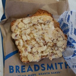 a loaf of bread on a paper bag