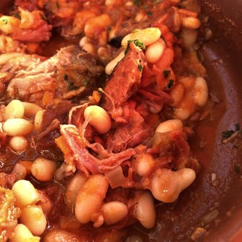 Bistro Vida - Close up of the beans, bacon, sausage and pork in the stew - SOOOOOO GOOD!!!! - French Near Me - Menlo Park, California