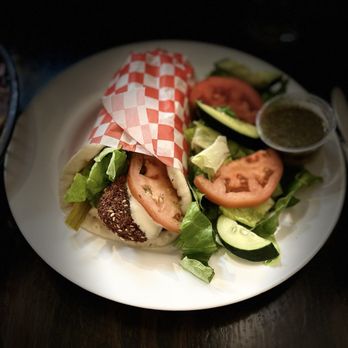 Zayna Mediterranean - Falafel Sandwich w salad 6/2024 - Mediterranean Near Me - Tucson, Arizona