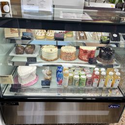 Various cakes and cake slices