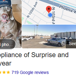 Mr. Appliance of Surprise and Goodyear - Rated very highly !!