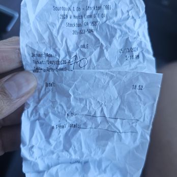 Sourdough & Co - Receipt - Soup Near Me - Stockton, California