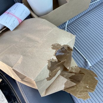 Rockstar Bagels - Thin paper bag completely saturated with oil. Fell apart as soon I took it out of the car and ruined my car seat too, so thanks for that. - Bagels Near Me - Austin, Texas Rockstar Bagels - Thin paper bag completely saturated with oil. Fell apart as soon I took it out of the car and ruined my car seat too, so thanks for that. - Bagels Near Me - Austin, Texas