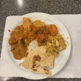 Buffet with naan