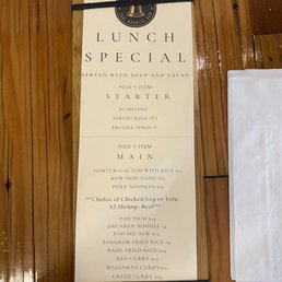 Lunch Special menu Lunch Special menu