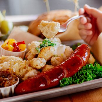 Kaisereck Deli - Perogi Plate w/ Polish Sausage - Sandwiches Near Me - Vancouver, British Columbia Kaisereck Deli - Perogi Plate w/ Polish Sausage - Sandwiches Near Me - Vancouver, British Columbia