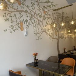 Gold Apricott - Hand painted mural of an apricot tree, very mesmerizing and beautiful...must check out in person!