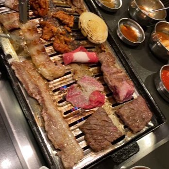 Kkoki Korean BBQ - Grilling at the Korean bbq restaurant. - Korean Near Me - Beaverton, Oregon