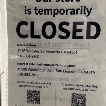 Walgreens - 2.) "Our Store is Temporariy Closed" - Drugstores Near Me - Alameda, California Walgreens - 2.) "Our Store is Temporariy Closed" - Drugstores Near Me - Alameda, California