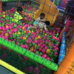 He LOVED the ball pit! He LOVED the ball pit!