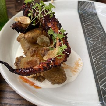 Lineage - Charred Tako & Crushed Local Potato - Asian Fusion Near Me - Wailea, Hawaii Lineage - Charred Tako & Crushed Local Potato - Asian Fusion Near Me - Wailea, Hawaii