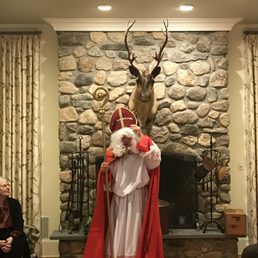 St. Nicholas loves David's Soundview Catering, too! And he really knows who's naughty or nice!