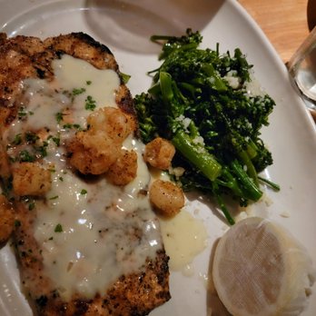 Hillstone Restaurant - Ruby Red Trout topped with rock shrimp, served with brocollini - New American Near Me - Winter Park, Florida Hillstone Restaurant - Ruby Red Trout topped with rock shrimp, served with brocollini - New American Near Me - Winter Park, Florida