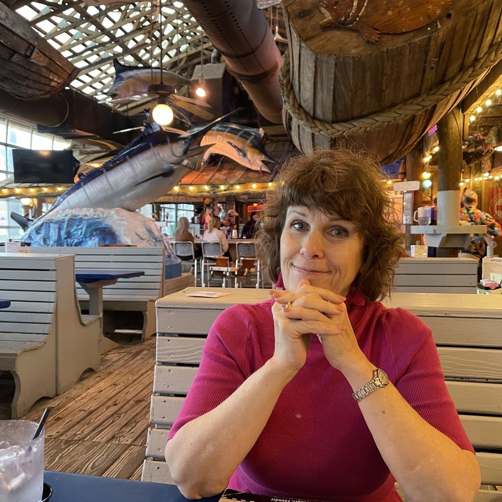 My beautiful bride enjoying Flounders with me! My beautiful bride enjoying Flounders with me!