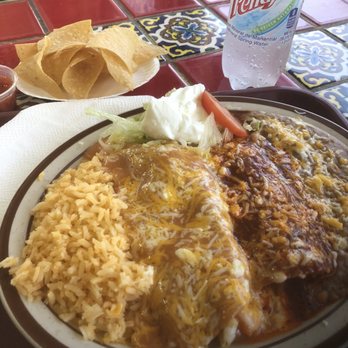 Sammy's Restaurant - The light enchilada is the shrimp enchilada and the darker sauce is the cheese enchilada both good! - Mexican Near Me - Lancaster, California Sammy's Restaurant - The light enchilada is the shrimp enchilada and the darker sauce is the cheese enchilada both good! - Mexican Near Me - Lancaster, California
