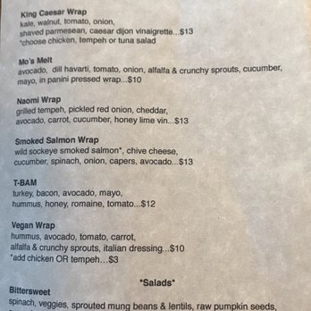 Delicomb - Menu- July 2019 - Coffee & Tea Near Me - Jacksonville Beach, Florida