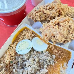 Combo meal: chicken + palabok