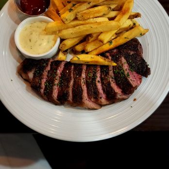 1228 Main - The New York Steak Frites with Tarragon Béarnaise, French Fries, and Roasted Shallots - Bakeries Near Me - Las Vegas, Nevada