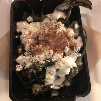 Seasons 52 - Blistered Shishito Peppers w cheese - New American Near Me - Costa Mesa, California