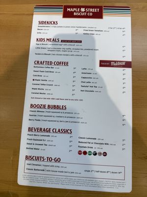 Menu photo 2 Maple Street Biscuit Company Katy Katy, TX