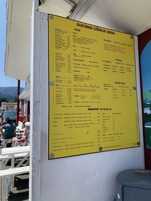 Menu photo 7 East Wind Drive-In Cascade Locks, OR