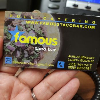 Famous Taco Bar - Caterers Near Me - Moorpark, California Famous Taco Bar - Caterers Near Me - Moorpark, California
