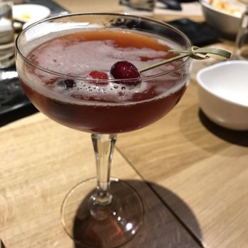 Morfire - An Apple A Day - crown royal apple whiskey, brandy, sweet vermouth, grenadine, lemon juice, cranberry juice - Thai Near Me - Seattle, Washington Morfire - An Apple A Day - crown royal apple whiskey, brandy, sweet vermouth, grenadine, lemon juice, cranberry juice - Thai Near Me - Seattle, Washington