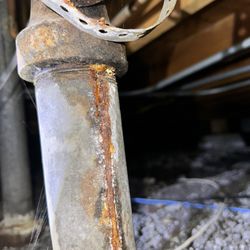 Lemus Plumbing - Corroded galvanized pipes under the house