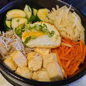 Seoul Korean Restaurant - Hot Stone Bibimbap with tofu. - Korean Near Me - Latham, New York