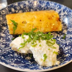 Vaughan Cheese Counter & Bar - Pineapple Brulee with whipped cream. Fantastic!