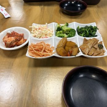 BigSpoon Korean Restaurant - The side dishes we received. All were very delicious! The potatoes were even warm! Great quality. - Korean Near Me - San Jose, California BigSpoon Korean Restaurant - The side dishes we received. All were very delicious! The potatoes were even warm! Great quality. - Korean Near Me - San Jose, California