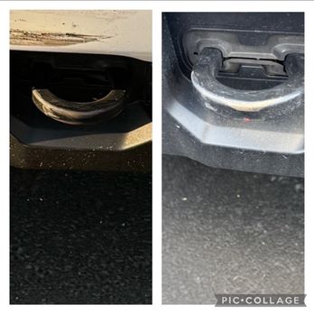 All-N-1 Auto Body - Before and after . He claimed the hooks were changed . They just painted them and did a lousy job with it - Body Shops Near Me - Pittsburg, California